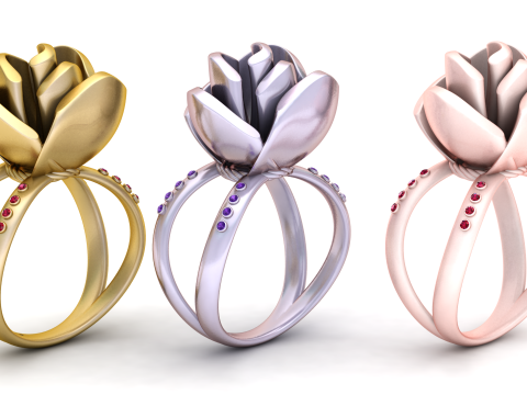 Élégant pendentif fleur de lotus modèle imprimable en 3D Modèles 3D en vedette