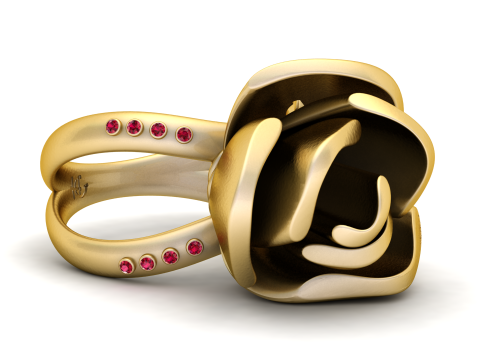 Élégant pendentif fleur de lotus modèle imprimable en 3D Modèles 3D en vedette