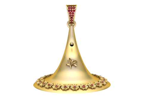 Elegancki wisiorek kwiatowy inspirowany lotosem Model do druku 3D Model do druku 3D