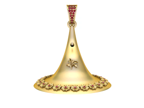 Элегантная цветочная подвеска в стиле лотоса 3D модель для печати 3D Принт Модель