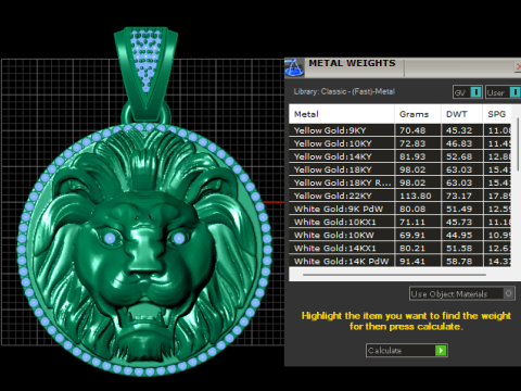 Modello stampabile 3D con ciondolo testa di leone maestoso Modello di stampa 3D