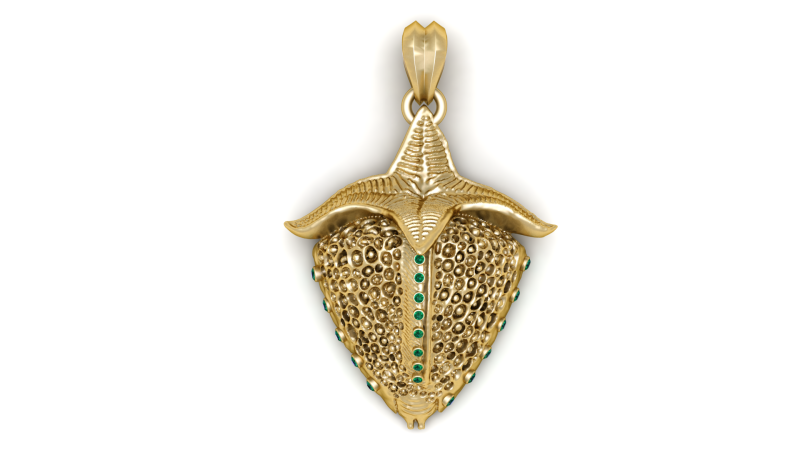 Кулон "Золотая ягода" 3D модель для печати 3D Принт Модель .c4d .max .obj .3ds .fbx .stl .blend 