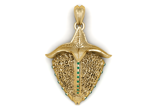 Golden Berry Anhänger 3D-druckbares Modell 3D Druckmodell