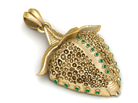 Кулон "Золотая ягода" 3D модель для печати 3D Принт Модель