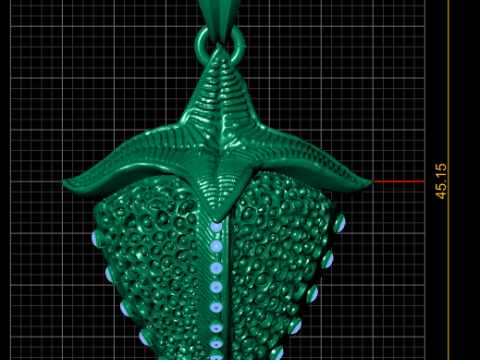 Кулон "Золотая ягода" 3D модель для печати 3D Принт Модель