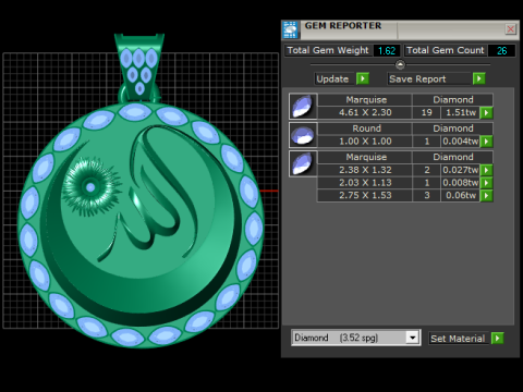 Allah Name Pendant 3D Printable Model 3D Print Model