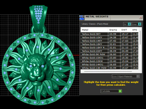 Sun Lion Pendant 3D Printable Model 3D Print Model