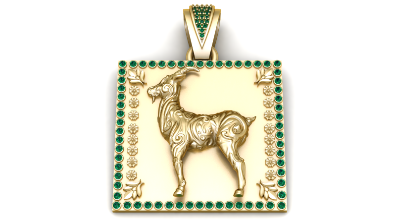 Colgante de Cabra Modelo imprimible en 3D Modelo de impresión 3D .c4d .max .obj .3ds .fbx .stl .blend 