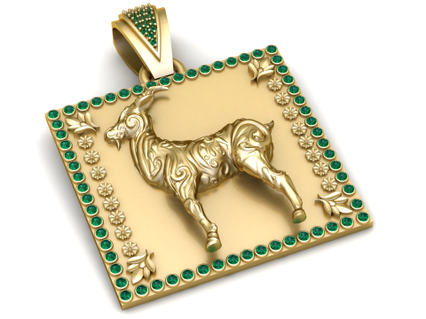 Colgante de Cabra Modelo imprimible en 3D Modelo de impresión 3D