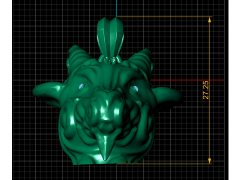 Goat Head Pendant 3D Printable Mode 3D Print Model