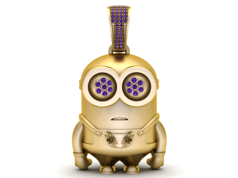 Modelo para impressão 3D de pingente Golden Minion Modelo de Impressão 3D