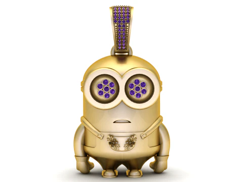 Golden Minion Pendant 3D Printable Model 3D Print Model