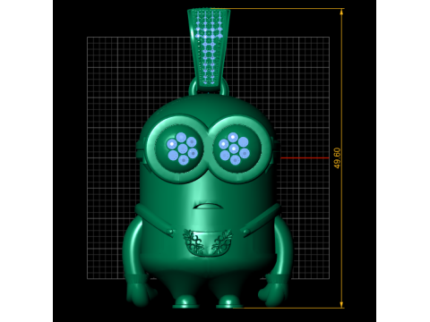金色小黄人吊坠 3D 打印模型 3D 打印模型