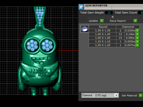 Modelo imprimible en 3D con colgante de Minion de dibujos animados Modelo de impresión 3D