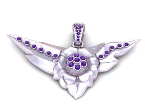 Winged Flower Pendant 3D Printable Model 3D Print Model