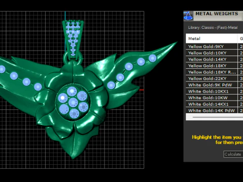Winged Flower Pendant 3D Printable Model 3D Print Model