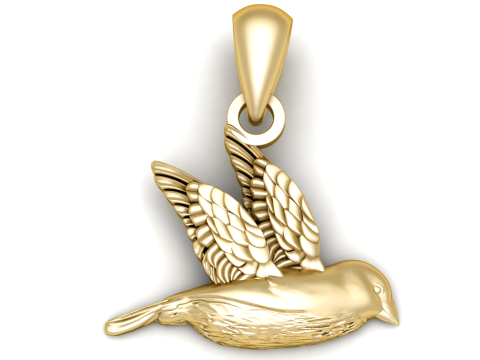 Dove Bird Pendant 3D Printable Model 3D Print Model