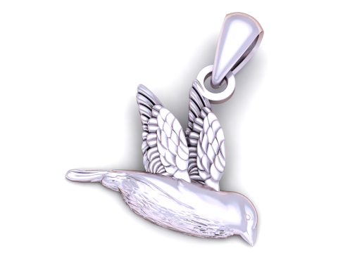 鳩鳥ペンダント 3D 印刷可能モデル 3Dプリントモデル