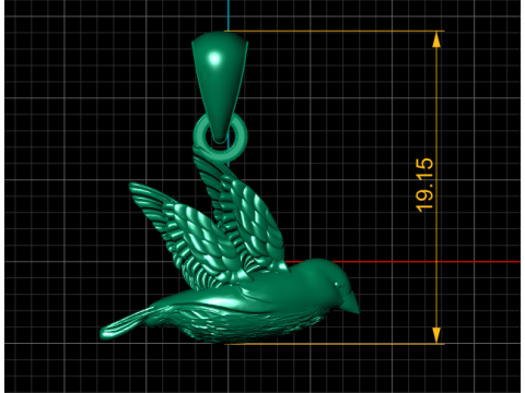 鳩鳥ペンダント 3D 印刷可能モデル 3Dプリントモデル