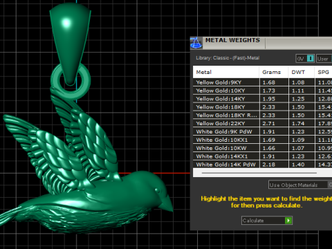 鳩鳥ペンダント 3D 印刷可能モデル 3Dプリントモデル