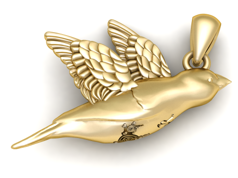 Dove Peace ペンダント 3D 印刷可能モデル 3Dプリントモデル