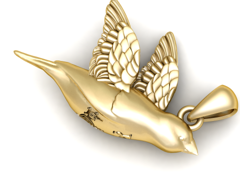 Dove Peace ペンダント 3D 印刷可能モデル 3Dプリントモデル