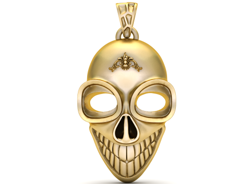 Skull Head Pendant 3D Printable Model 3D Print Model