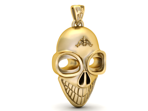 Modelo para impressão 3D com pingente de cabeça de caveira Modelo de Impressão 3D