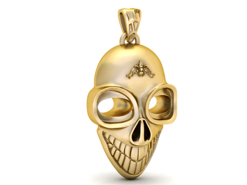 Skull Head Pendant 3D Printable Model 3D Print Model