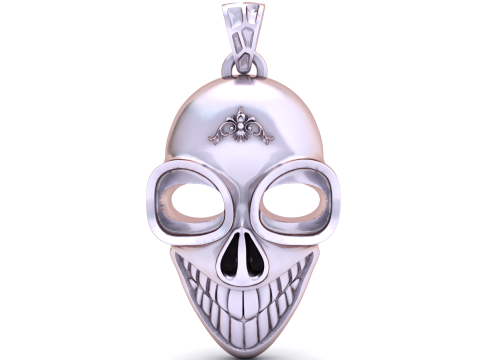 Modelo para impressão 3D com pingente de cabeça de caveira Modelo de Impressão 3D