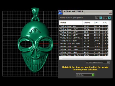 Modelo para impressão 3D com pingente de cabeça de caveira Modelo de Impressão 3D
