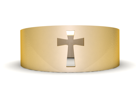 Golden Cross Ring Pendant 3D Printable Model 3D Print Model