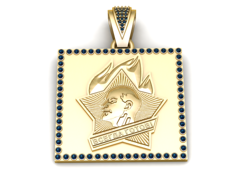 金色十字戒指吊坠 3D 打印模型 3D 打印模型