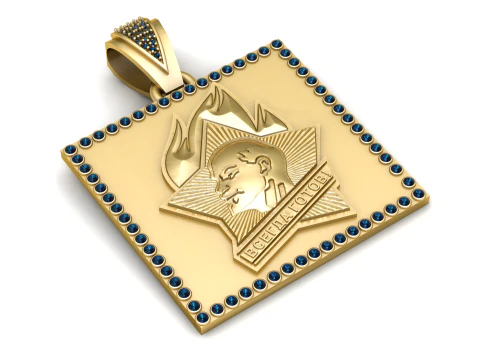 Golden Cross Ring Pendant 3D Printable Model 3D Print Model