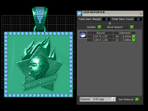Golden Cross Ring Pendant 3D Printable Model 3D Print Model
