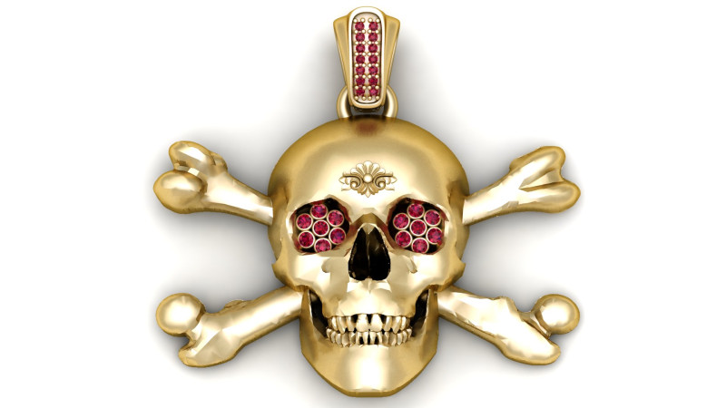 Schädel-Gesichtsanhänger 3D-druckbares Modell 3D Druckmodell .c4d .max .obj .3ds .fbx .stl .blend 