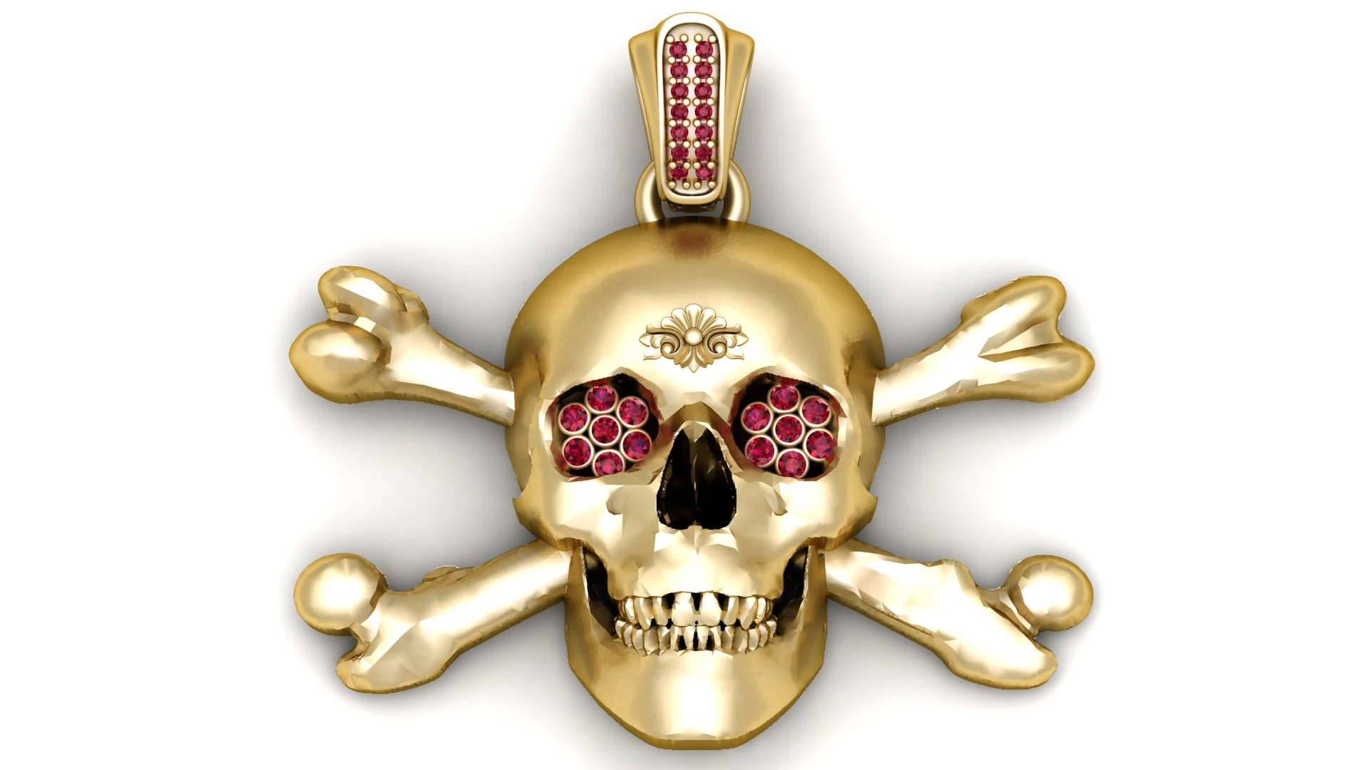 Skull Face Pendant 3D Printable Model 3D Print Model .c4d .max .obj .3ds .fbx .stl .blend