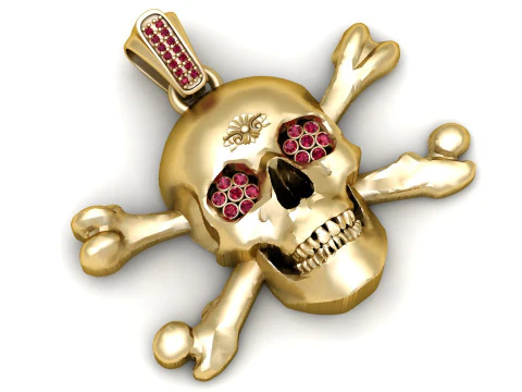 Skull Face Pendant 3D Printable Model 3D Print Model