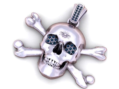 Skull Face Pendant 3D Printable Model 3D Print Model