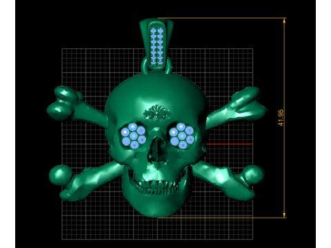 Schädel-Gesichtsanhänger 3D-druckbares Modell 3D Druckmodell
