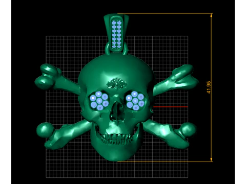 Skull Face Pendant 3D Printable Model 3D Print Model