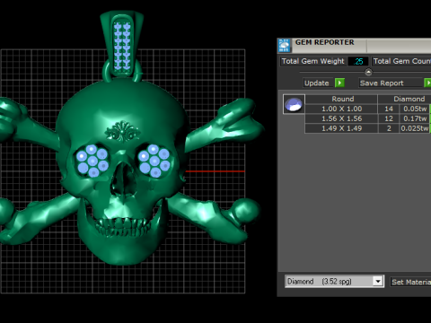 Schädel-Gesichtsanhänger 3D-druckbares Modell 3D Druckmodell