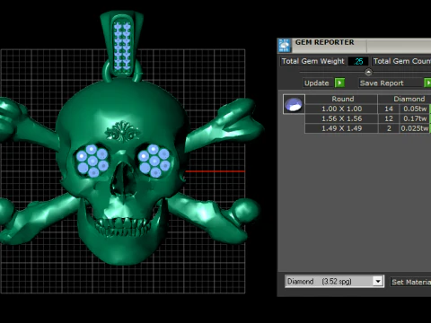 Skull Face Pendant 3D Printable Model 3D Print Model