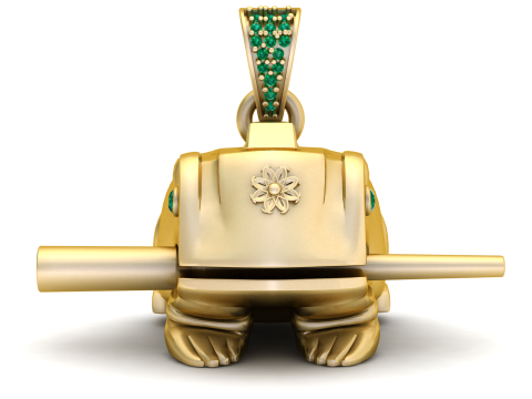 Model Cetak 3D Liontin Hewan Katak Model Cetak 3D