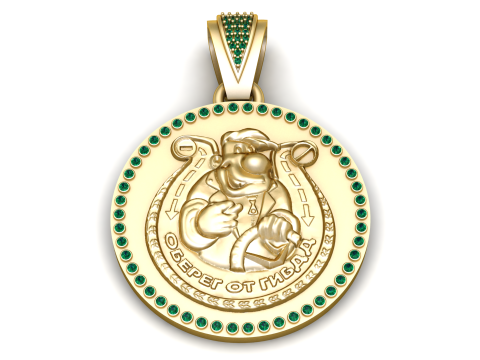 Model Cetak 3D Liontin Kartun Model Cetak 3D