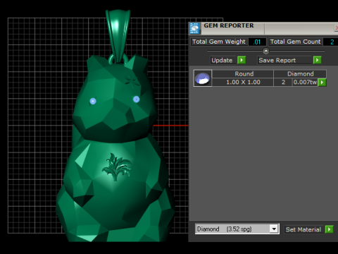 黄金の幾何学的なリスのペンダント 3D 印刷可能モデル 3Dプリントモデル