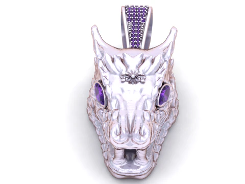Dragon Face Pendant 3D Printable Model 3D Print Model