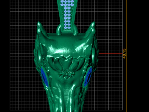 Dragon Face Pendant 3D Printable Model 3D Print Model