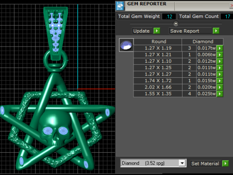 Modèle imprimable en 3D du pendentif Skull Star Modèles 3D en vedette