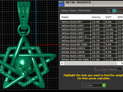 Modèle imprimable en 3D du pendentif Skull Star Modèles 3D en vedette
